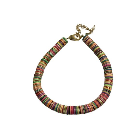ELIOU Poma Gold-Plated, African Vinyl Bead Necklace - Picture 3 of 8